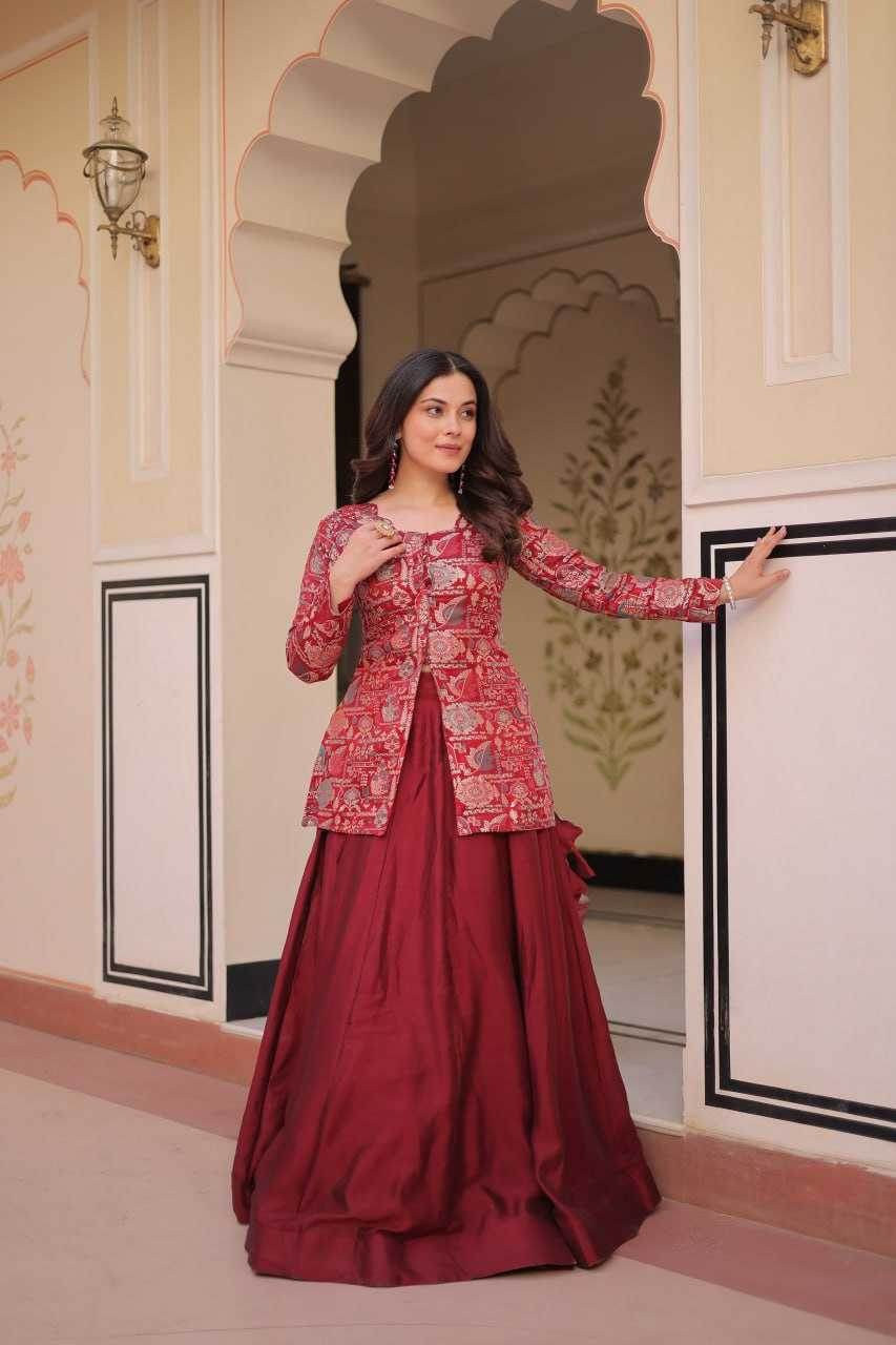 Simmer Lehenga With Blouse - MYLUXURY LANE ENTERPRISE